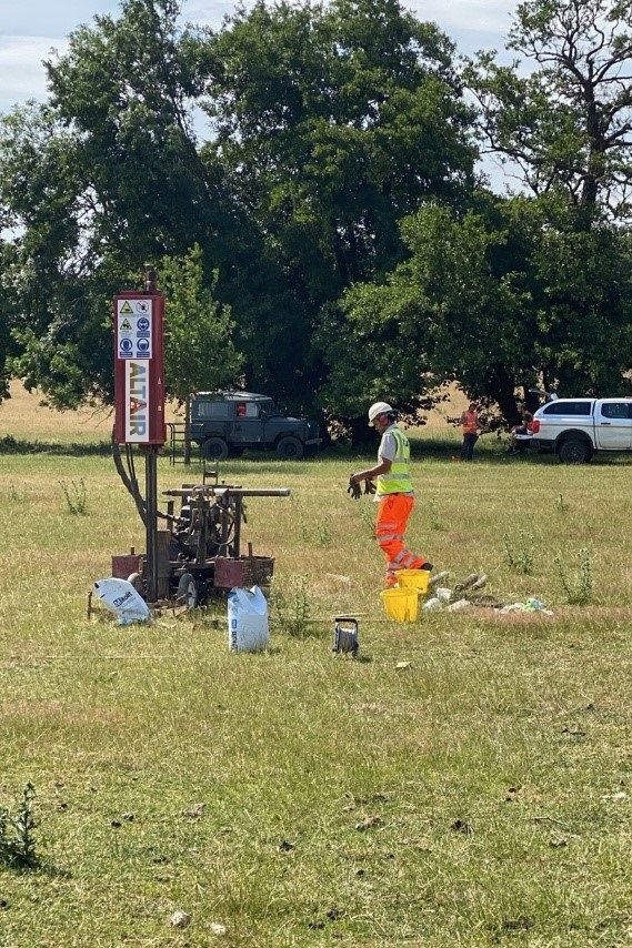 Altair GES drilling rig working on a grassy site